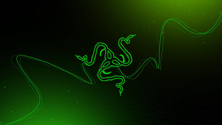 Green Connected Lines Razer Wallpaper