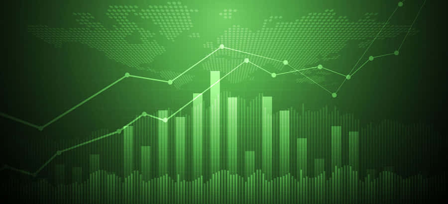Green Finance Concept On Financial Background Wallpaper