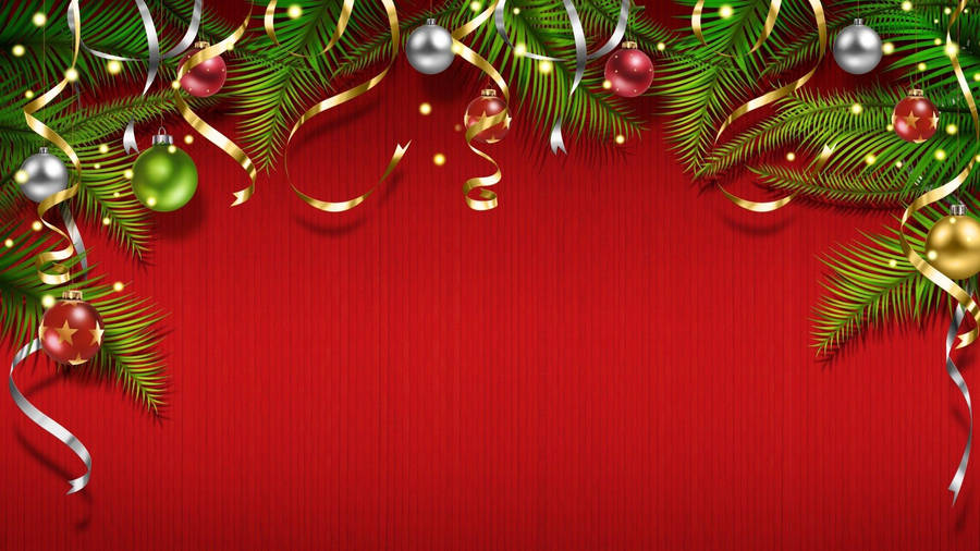 Green Fir Christmas Background Wallpaper