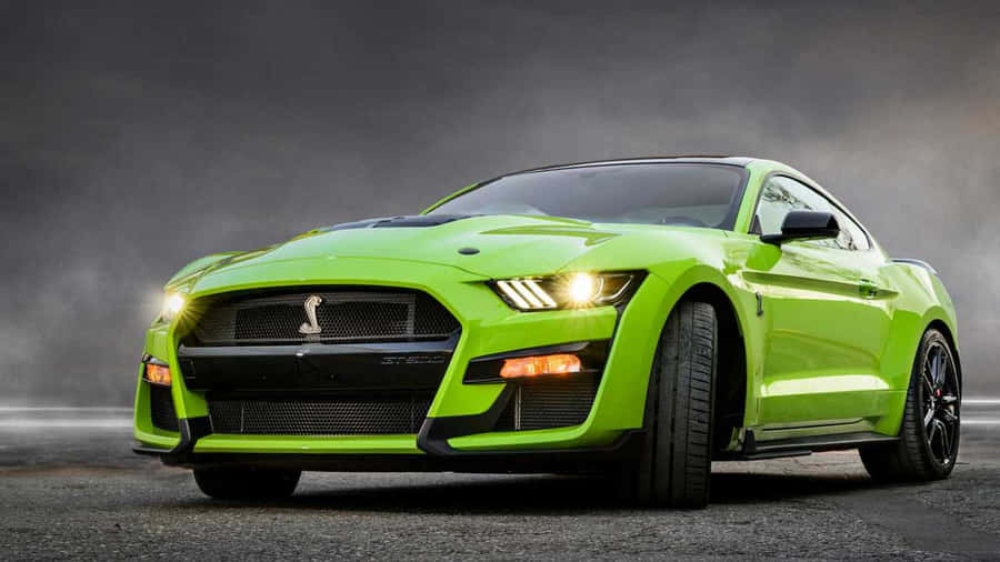 Green Ford Mustang Shelby G T500 Dynamic Stance Wallpaper