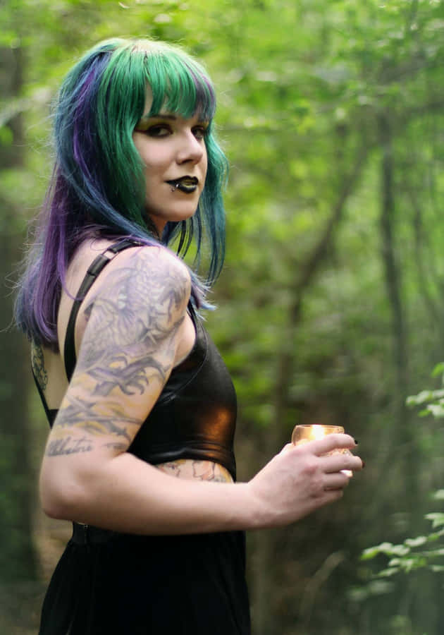 Green Goth Forest Vibe.jpg Wallpaper