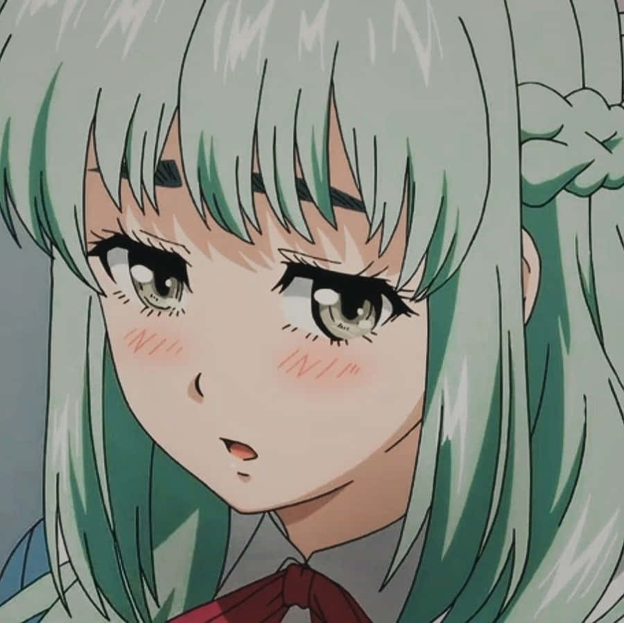 Green Haired Anime Girl Wallpaper