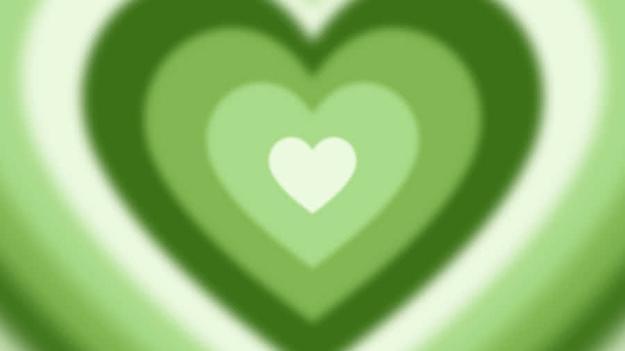 Green Heart Aura Background Wallpaper