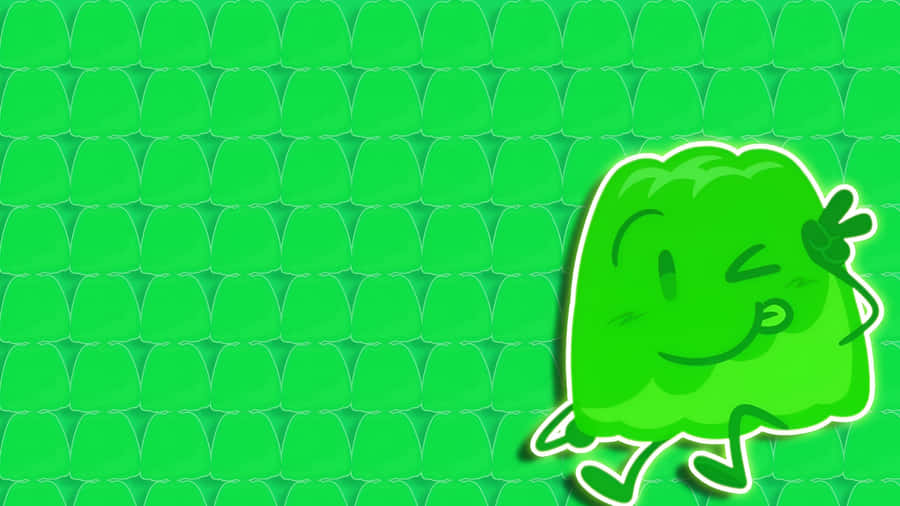 Green Jelly Character B F D I Wallpaper