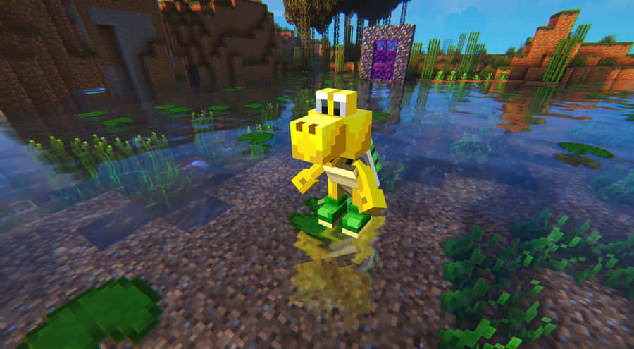 Green Koopa Troopa In Its Natural Habitat Wallpaper