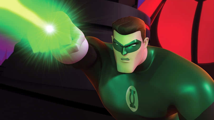 Green Lantern The Animated Series Hal Using Ring Wallpaper