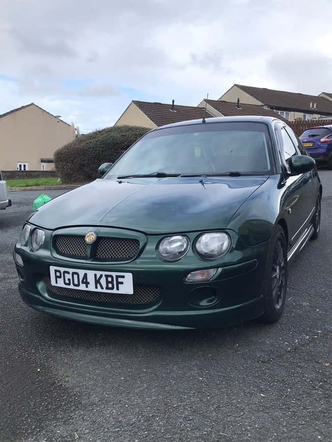 Green M G Z R Car Parked Residential Area Wallpaper