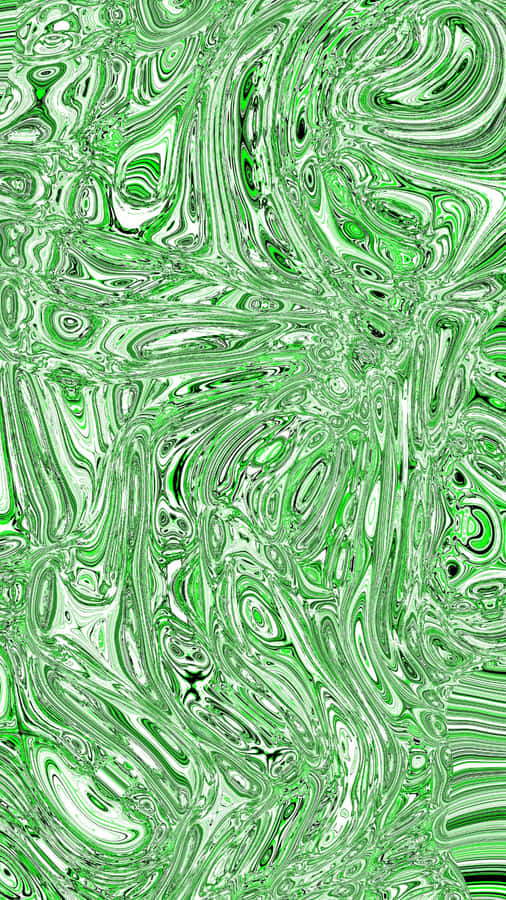 Green Marbleized Fluid Texture Wallpaper