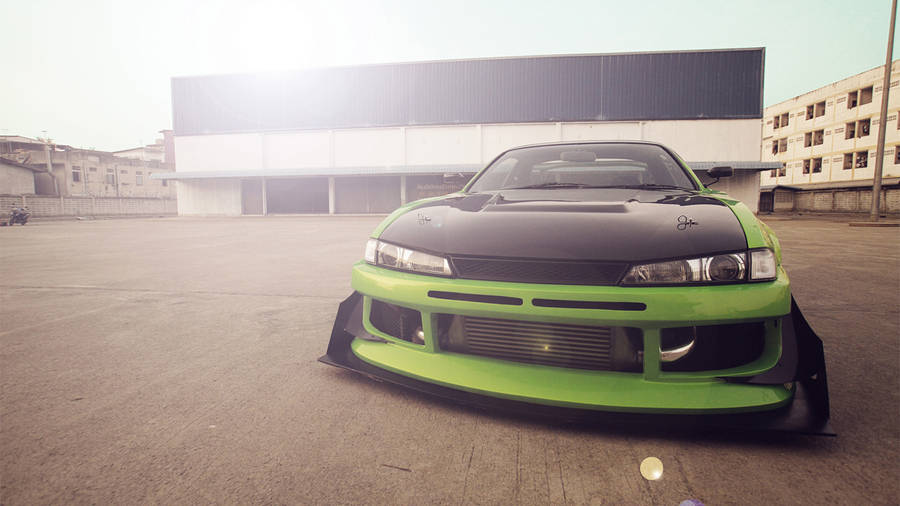 Green Nissan Silvia S14 Wallpaper