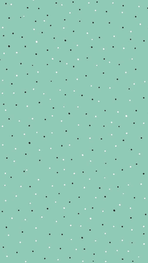 Green Preppy Polka Dot Pattern Wallpaper