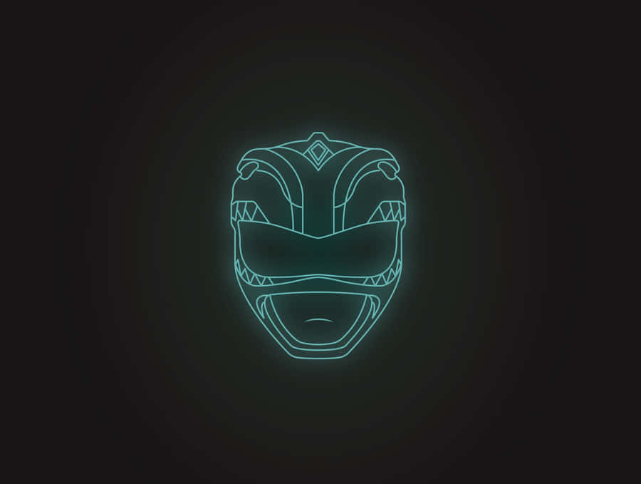 Green Ranger Helmet Neon Art Wallpaper