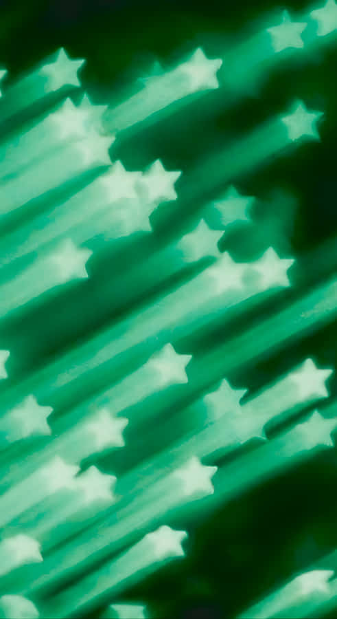 Green Star Cyber Glow Wallpaper