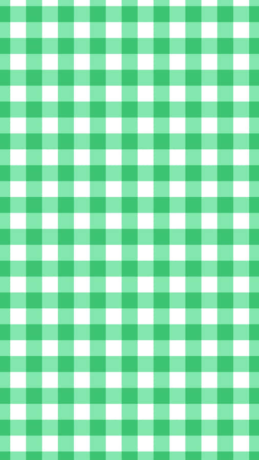 Green White Checkerboard Pattern Wallpaper