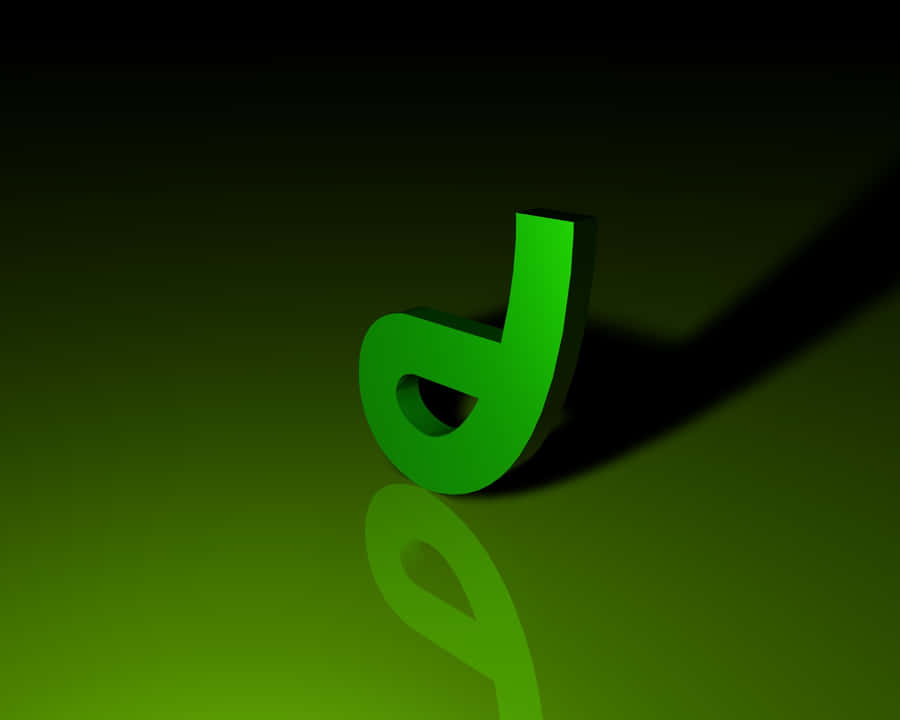 Green3 D Letter D Design Wallpaper