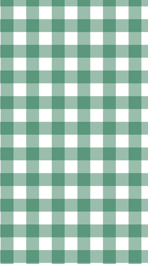 Greenand White Checkerboard Pattern Wallpaper