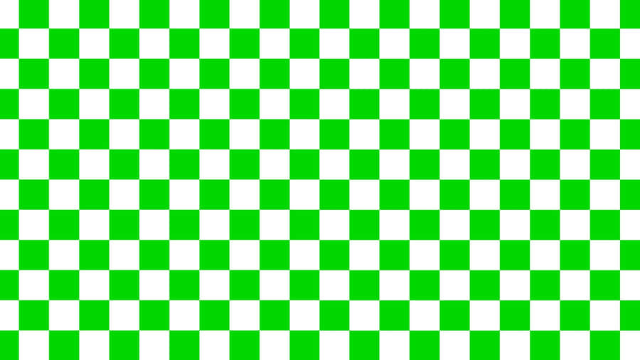 Greenand White Checkerboard Pattern Wallpaper