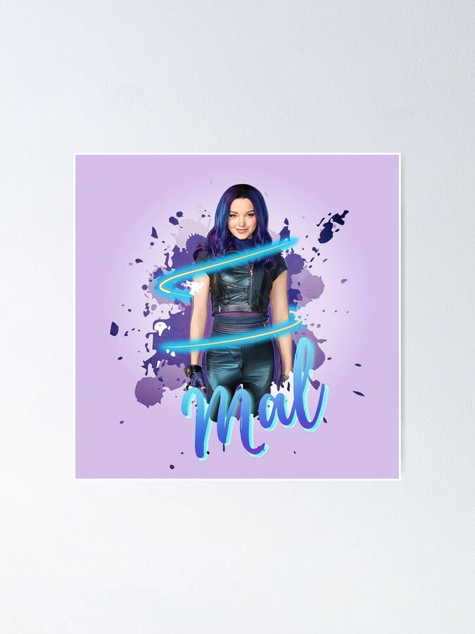 Grey And Purple Mal Descendants Wallpaper