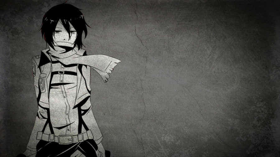 Grey Anime Character Art Wallpaper