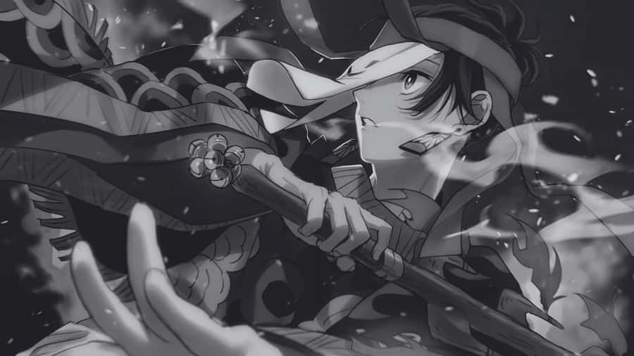 Grey Anime Intense Battle Wallpaper