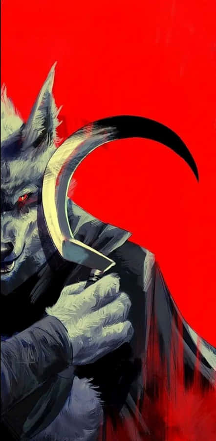 Grim Feline Reaper Art Wallpaper