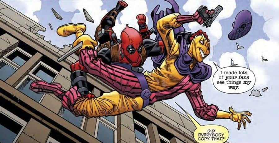 Grinning Madcap Leaping Into Action Wallpaper