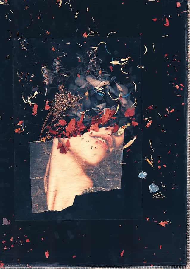 Gritty Collage Art Wallpaper