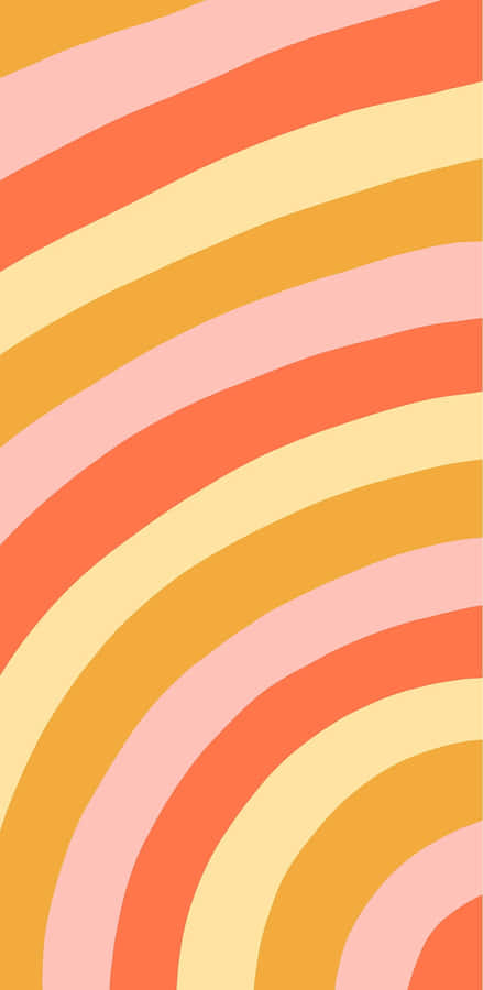 Groovy Warm Tone Waves Wallpaper
