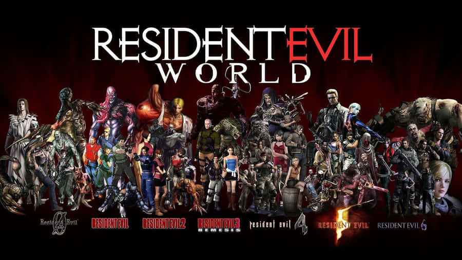 Group Of Resident Evil Characters Ready For Battle Wallpaper
