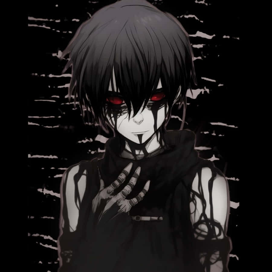 Grunge_ Aesthetic_ Anime_ Boy_ Red_ Eyes Wallpaper