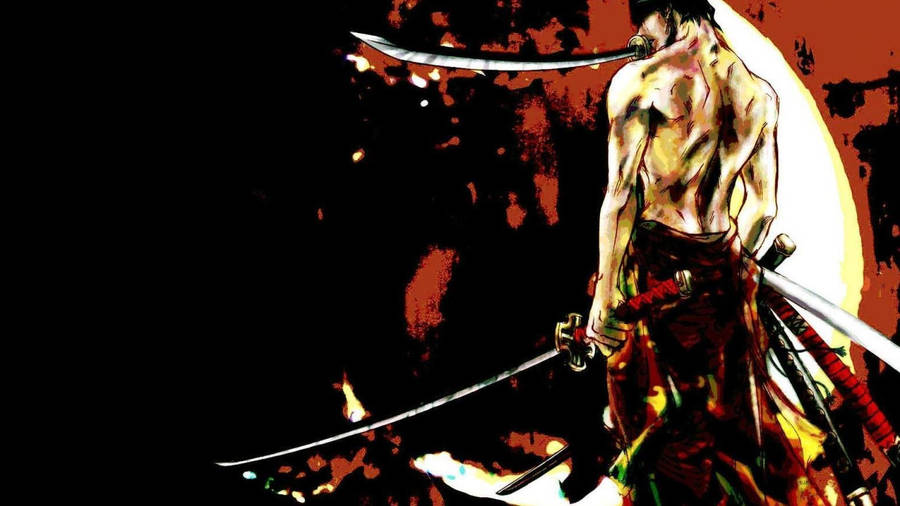 Grunge Art One Piece Zoro 4k Wallpaper