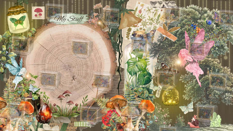 Grunge Fairycore Collage Wallpaper