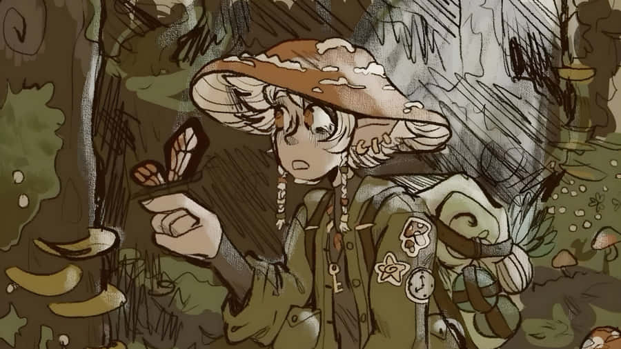 Grunge Fairycore Forest Explorer Wallpaper