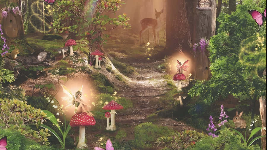 Grunge Fairycore Forest Wallpaper