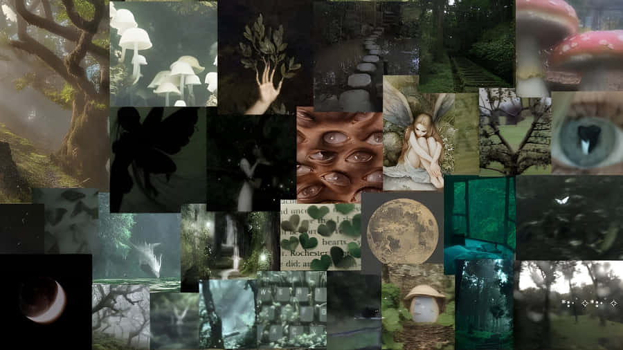 Grunge Fairycore Moodboard Wallpaper
