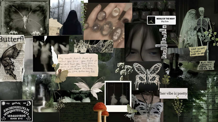Grunge Fairycore Moodboard Wallpaper