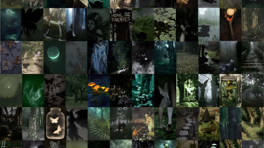 Grunge Fairycore Moodboard Wallpaper