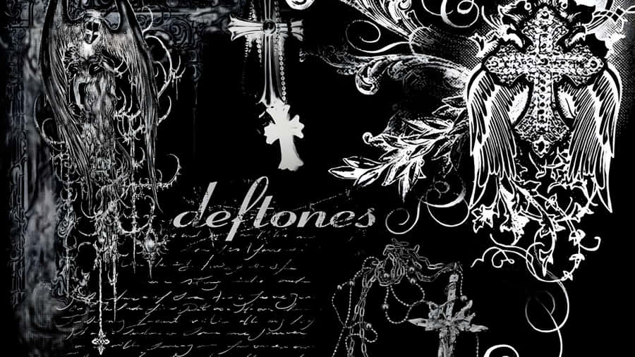 Grunge Goth Crosses Wallpaper