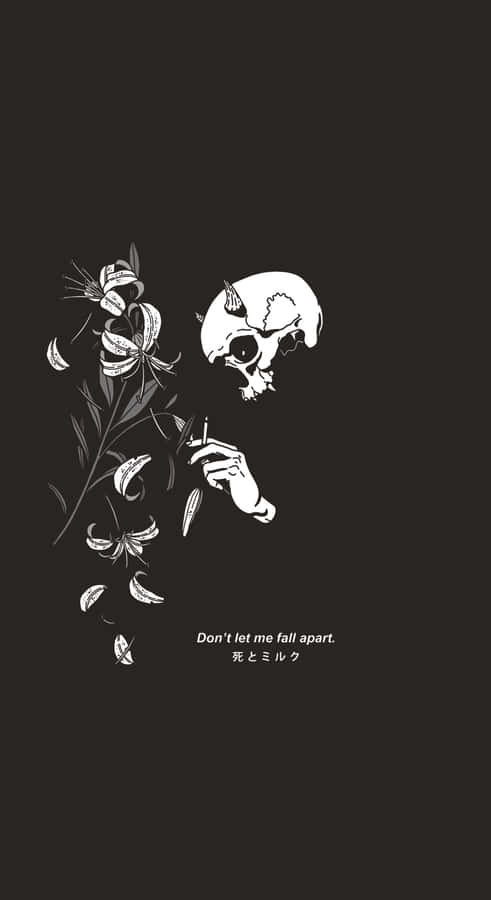 Grunge Goth Skull Art Wallpaper