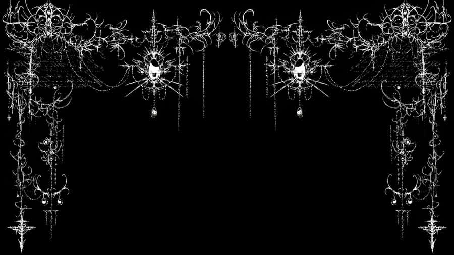 Grunge Goth Web Frame Wallpaper