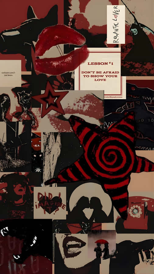 Grunge Lovecore Collage Wallpaper