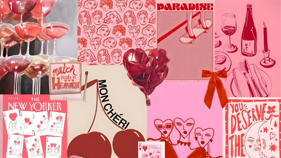 Grunge Lovecore Collage Wallpaper