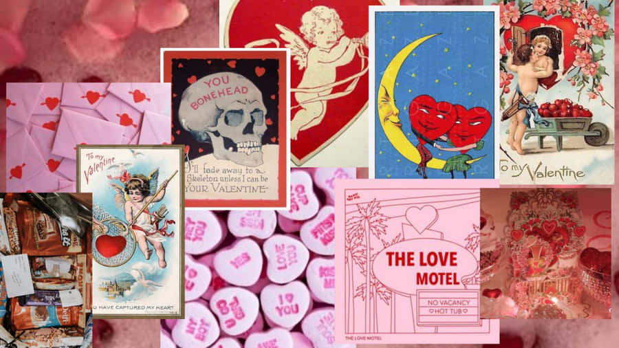 Grunge Lovecore Collage Wallpaper