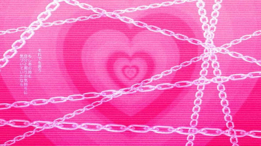 Grunge Lovecore Heart Chains Wallpaper