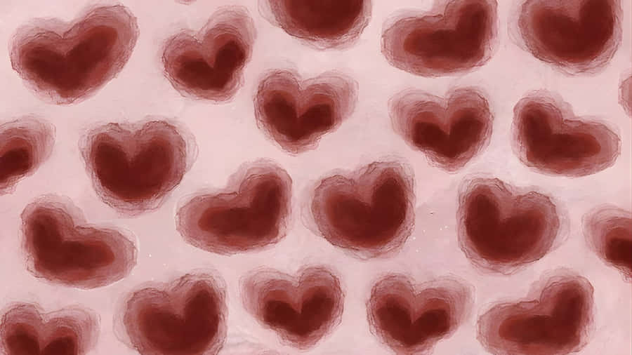 Grunge Lovecore Heart Pattern Wallpaper