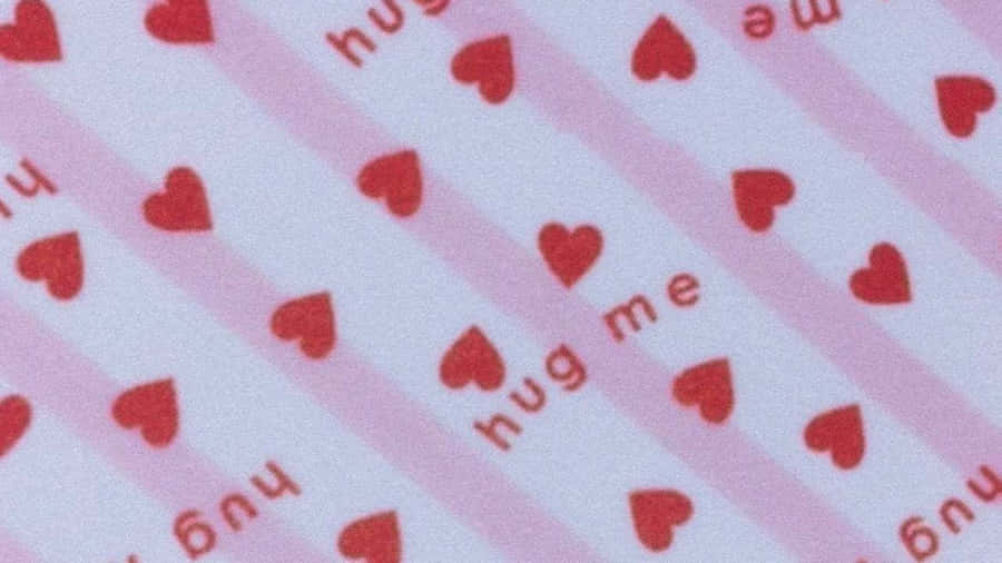 Grunge Lovecore Heart Pattern Wallpaper