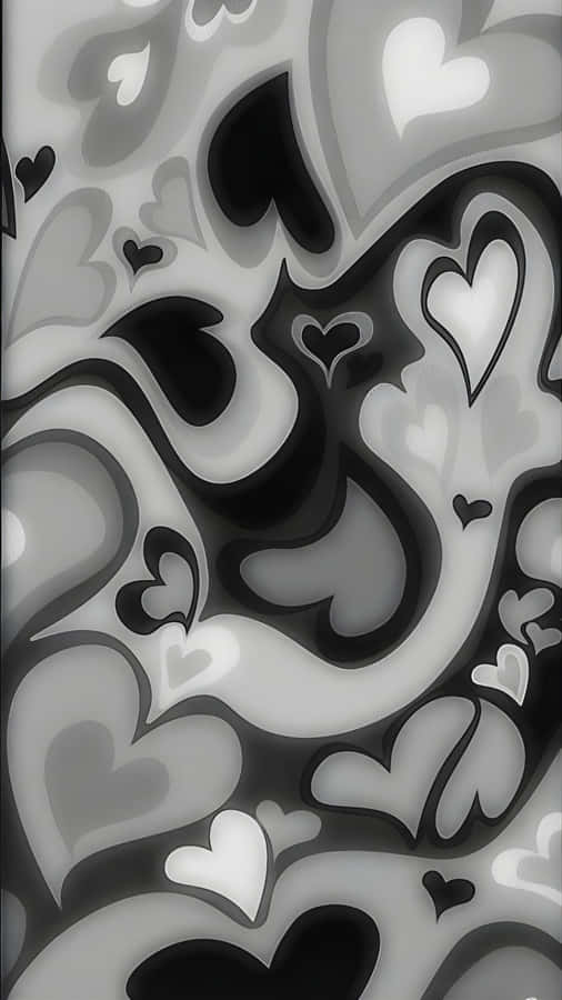Grunge Lovecore Heart Swirls Wallpaper