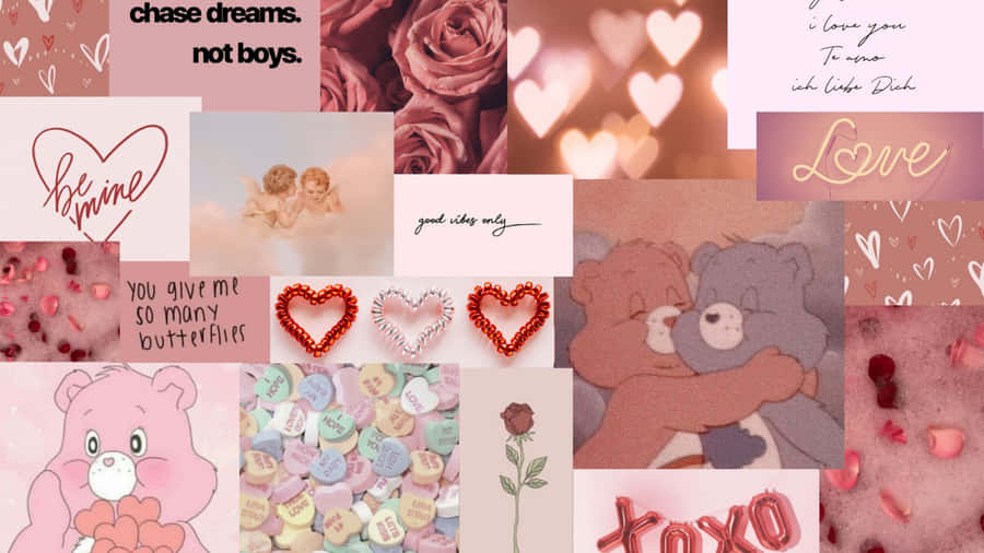 Grunge Lovecore Moodboard Wallpaper