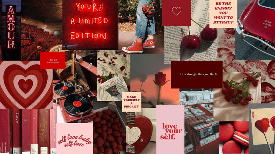 Grunge Lovecore Moodboard Wallpaper