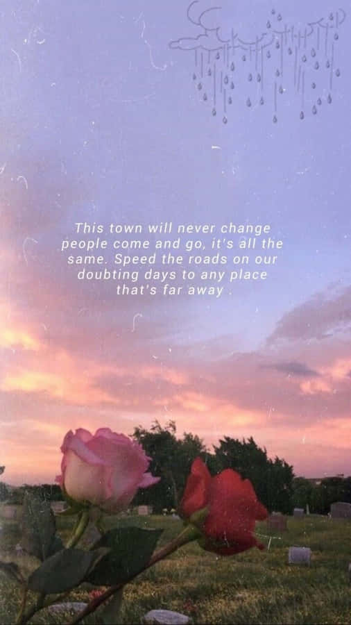 Grunge Tumblr Aesthetic Pink And Red Roses Wallpaper