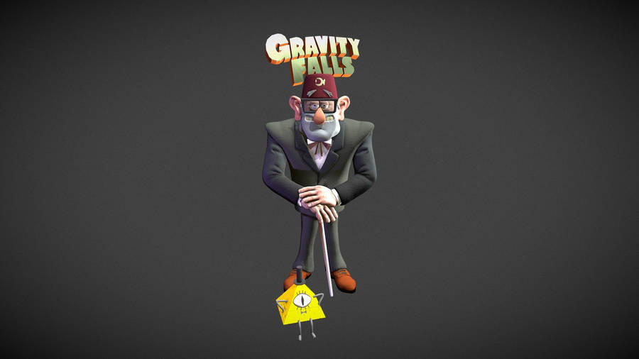 Grunkle Stan With Cyclops Pyramid Wallpaper